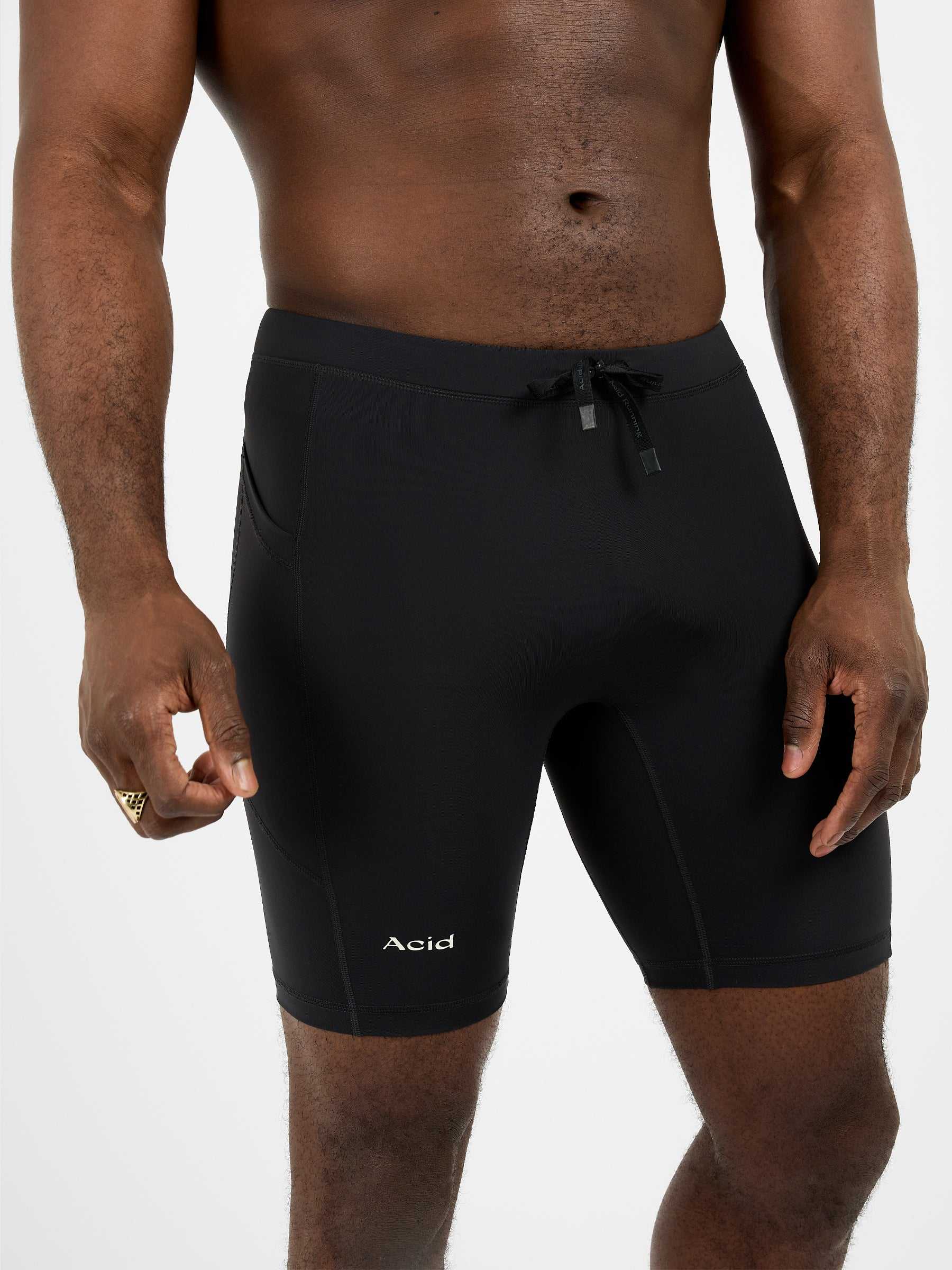 Men's Logo Half Tight - Black