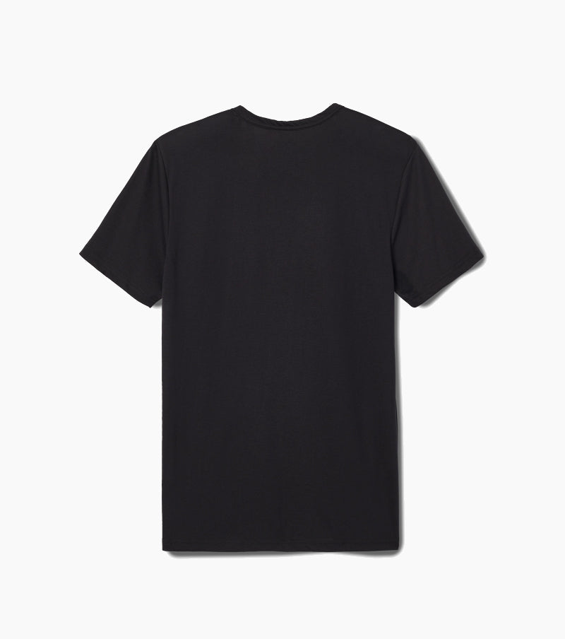 Back view of the Mathis Core Shop Running Tee in black, featuring lightweight DriRelease jersey fabric.