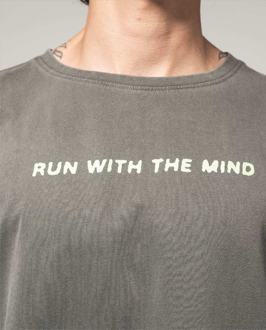 Racing Muscle T-Shirt Black Garment Dye