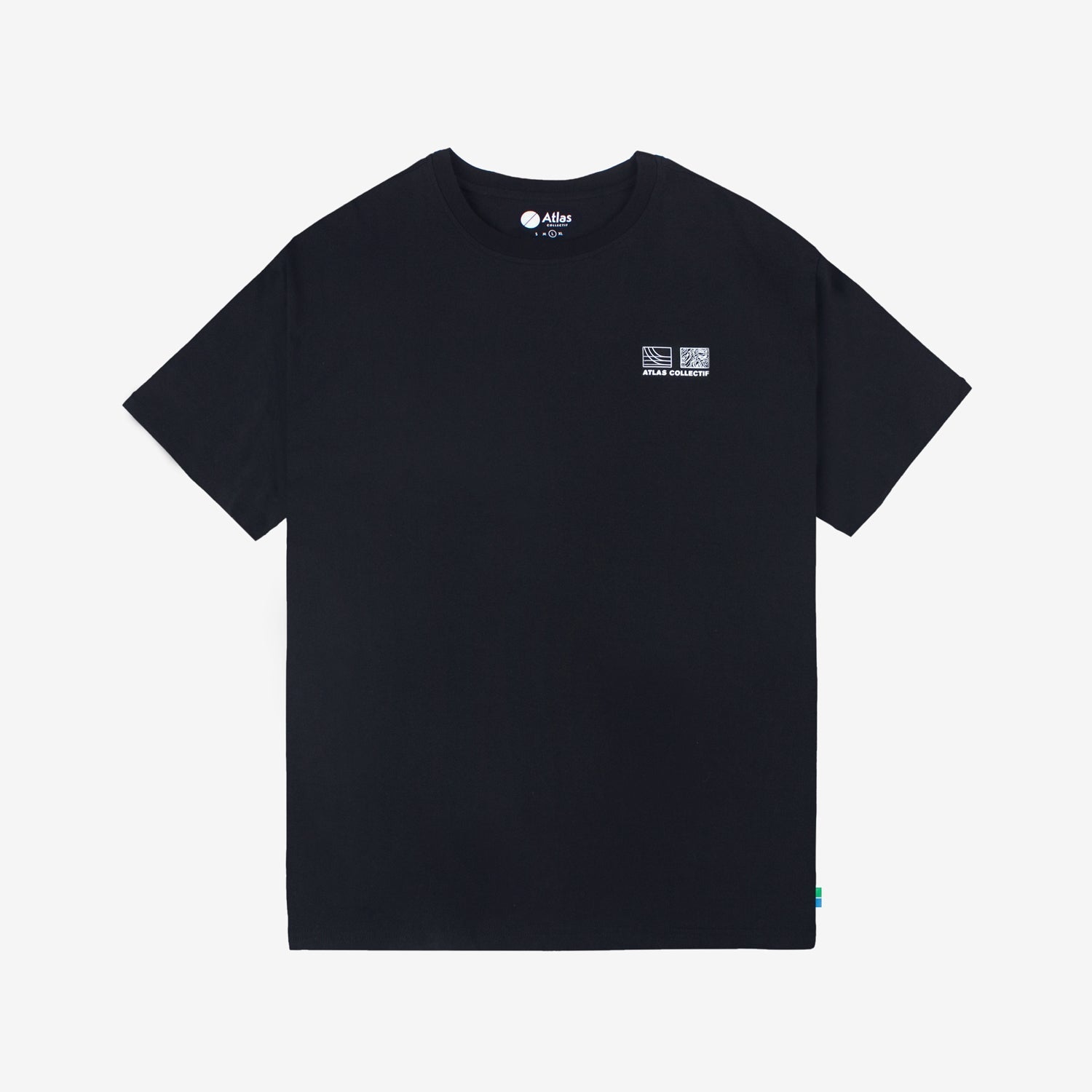 Black Track & Trail Organic Cotton Tee, relaxed fit, 100% organic cotton, breathable and moisture-wicking.