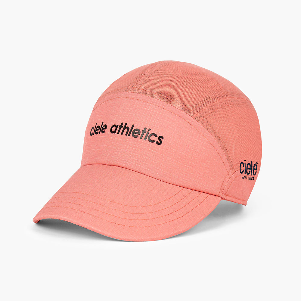 pink FSTCap SC running cap with breathable mesh panels and soft curved brim by Ciele Athletics