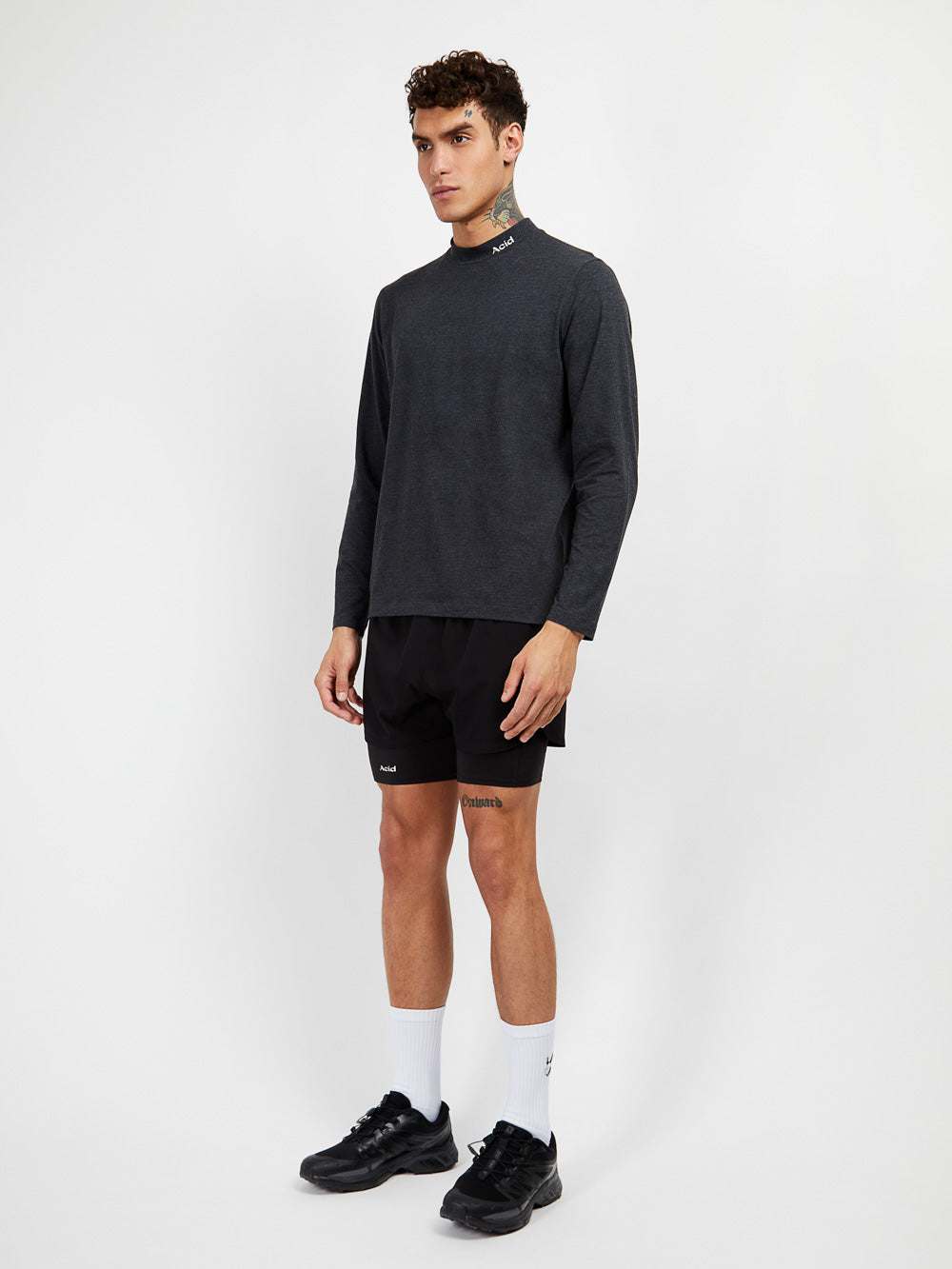 Mock Neck Long Sleeve - Vintage Black