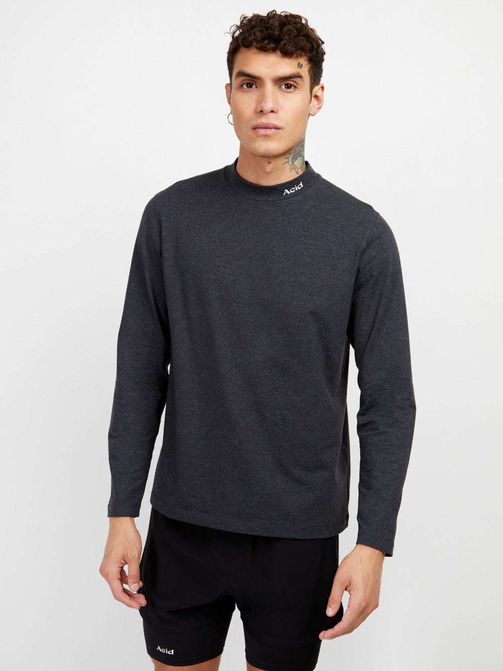 Mock Neck Long Sleeve - Vintage Black