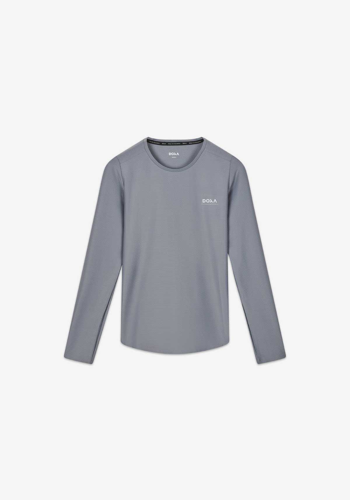 WNS RERUN TEE LS - Rhino, women's long sleeve running top, moisture-wicking, lightweight, regular fit, reflective graphics.