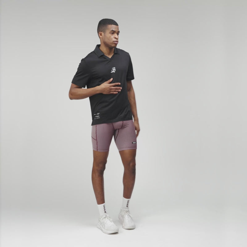 NanoMesh™ Collared Performance Tee - Black