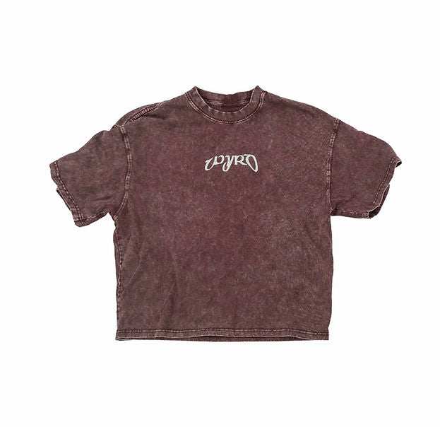 Celtica Acid Washed Crop Tee - Brick