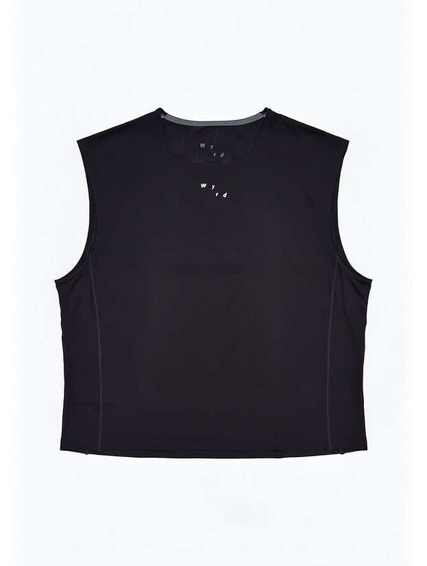 Tech Cropped Vest - Black