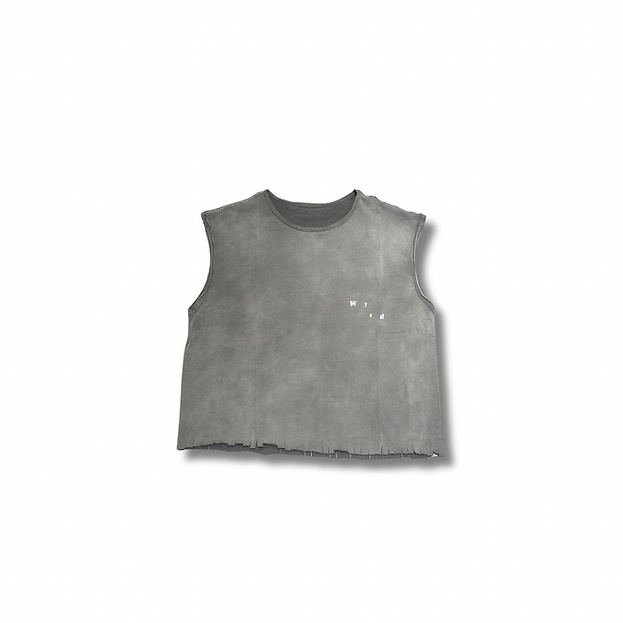 Acid Washed Cropped Vest