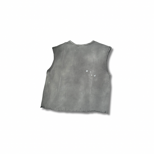 Acid Washed Cropped Vest