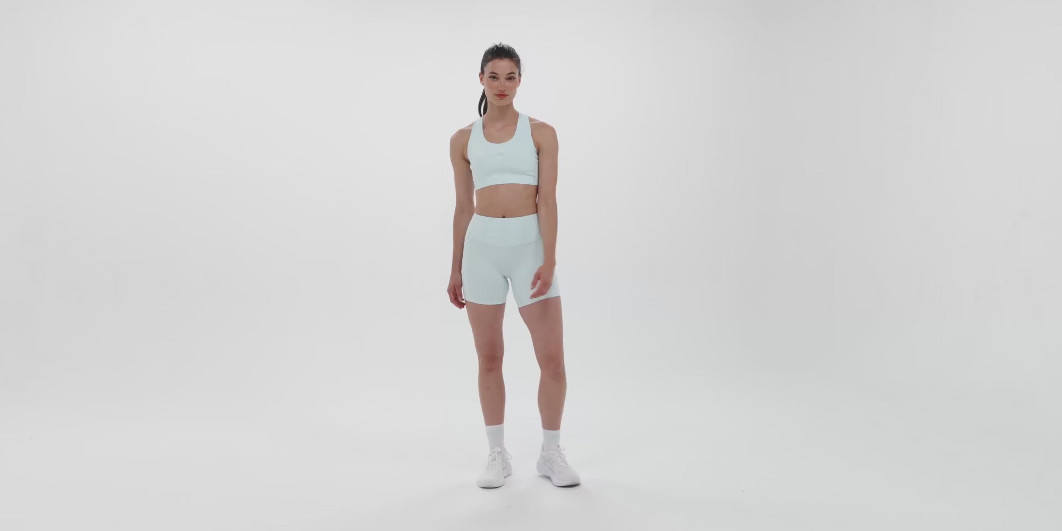 Stamina™ High Waist 5" Compression - Minty Blue