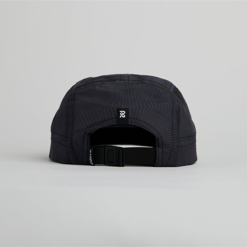 Back view of the Classic Run Hat - Print with adjustable closure.