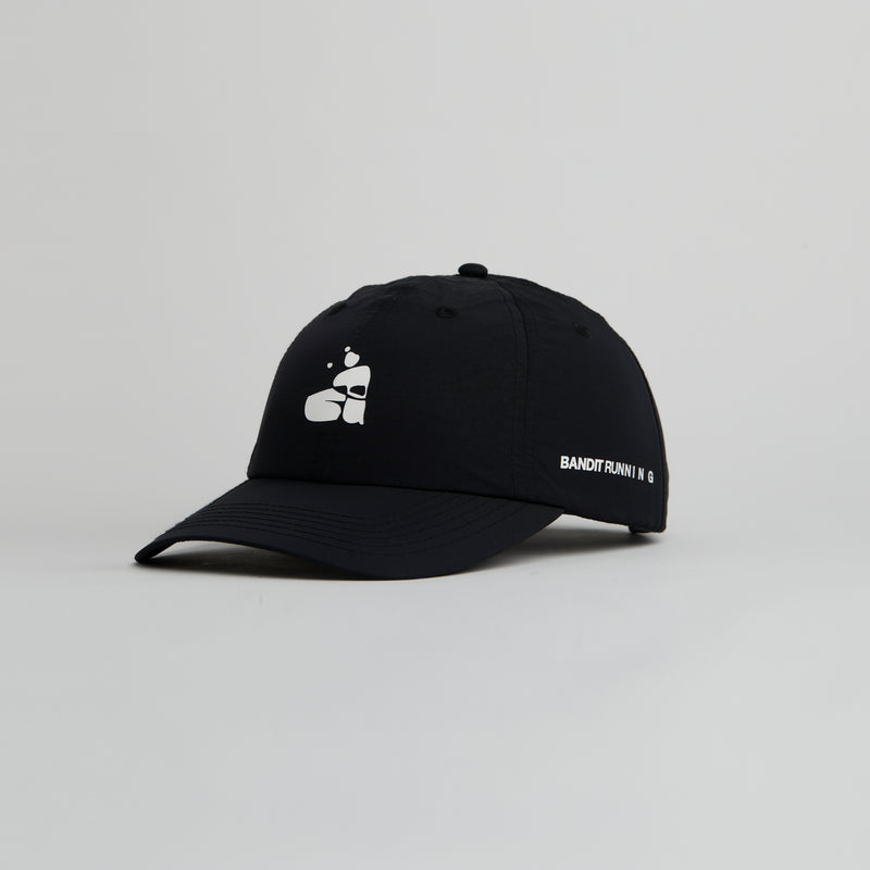 Nylon Dad Hat - Abstract Runner with adjustable webbing and HD silicone logos.